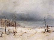 Alexei Savrasov Winter oil painting artist